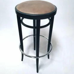 Thonet Barhocker & Barstühle|204 PH Bugholzbarhocker Leder Pure Materials Esche Schwarz Lackiert