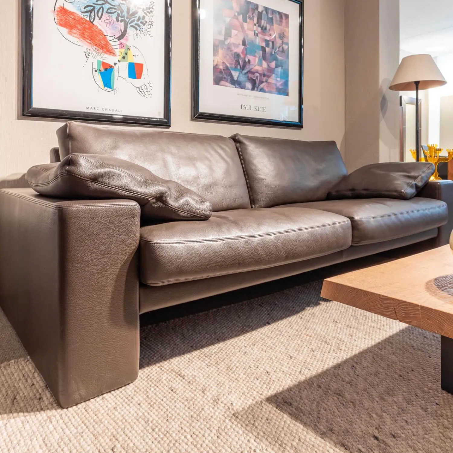 Erpo 2-Sitzer-Sofas|2,5 Sitzer Classics Leder 450 Mocca Sitz Und Rücken Daunencharakter