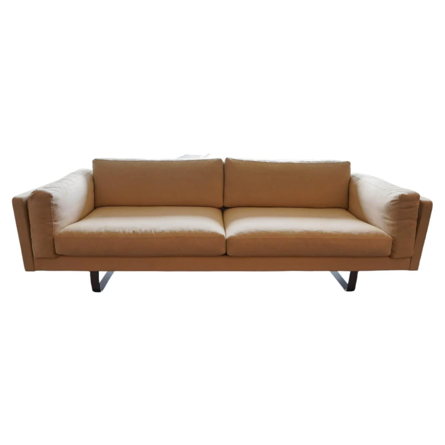 Fredericia 2-Sitzer-Sofas|2 Sitzer Sofa EJ280 Wollstoff Hellgelb Beine Metall