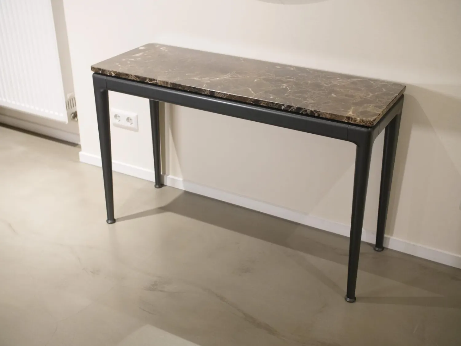 Flexform Esstische|Ablagetisch Pico Marmor Emperador Gestell Schwarz