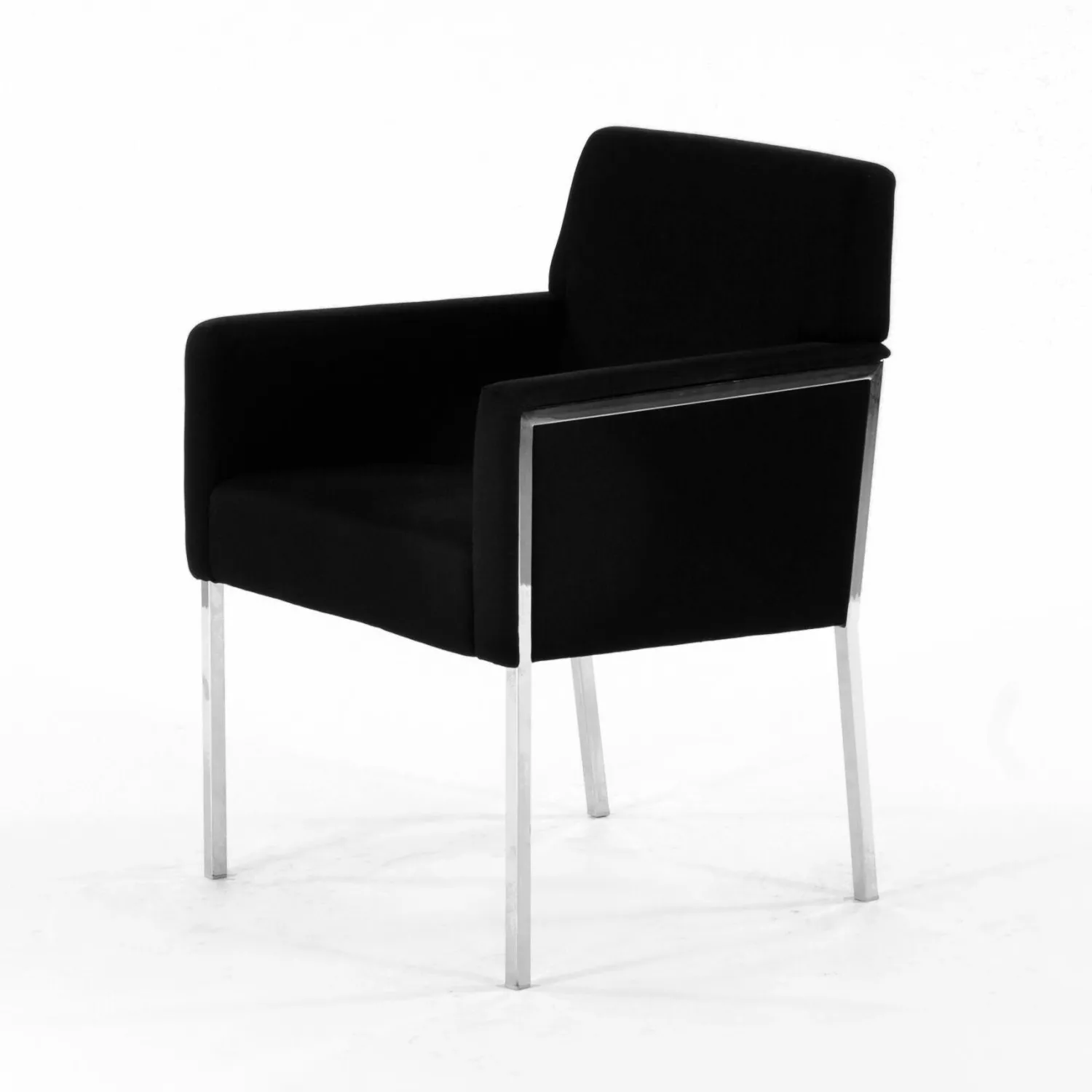 Moroso Bürostühle|Einzelstühle|American Konferenz Sessel Steel Stoff Pause 193 Schwarz Gestell Verchromt