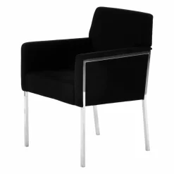 Moroso Bürostühle|Einzelstühle|American Konferenz Sessel Steel Stoff Pause 193 Schwarz Gestell Verchromt