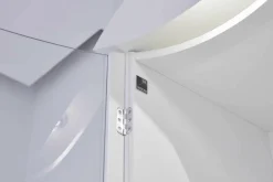 WK Wohnen Wohnwände & Tv-Lowboards|Anbausystem Jil WK 412 Lack Hochglanz Weiß Klarglas