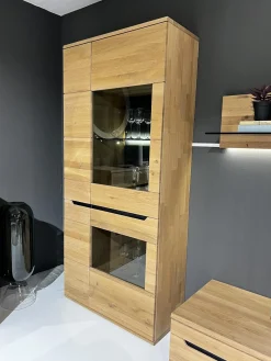 Decker Wohnwände & Tv-Lowboards|Anbauwand Ameno Wildeiche Massiv Bianco Geölt Inklusive LED Beleuchtung