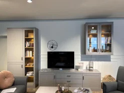 Global Wohnwände & Tv-Lowboards|Anbauwand Caseda Lack Platingrau Mit Beleuchtung Und Trafo