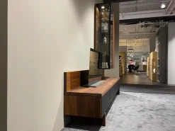 Team 7 Wohnwände & Tv-Lowboards|Anbauwand Cubus CWW114B Nussbaum Naturöl 9 Griff Touchbeschlag TB