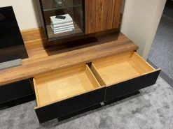 Team 7 Wohnwände & Tv-Lowboards|Anbauwand Cubus CWW114B Nussbaum Naturöl 9 Griff Touchbeschlag TB