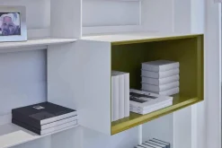 B&B Italia Wohnwände & Tv-Lowboards|Anbauwand Flat C Glas Schwarz Lackfarbe Gips