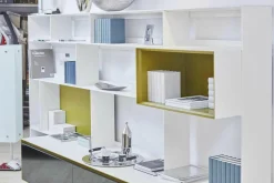 B&B Italia Wohnwände & Tv-Lowboards|Anbauwand Flat C Glas Schwarz Lackfarbe Gips