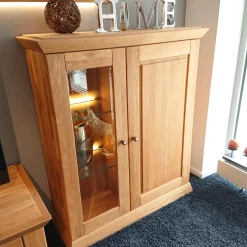 Decker Wohnwände & Tv-Lowboards|Anbauwand Prato Eiche Massiv Mit Beleuchtung