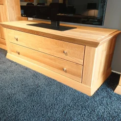 Decker Wohnwände & Tv-Lowboards|Anbauwand Prato Eiche Massiv Mit Beleuchtung