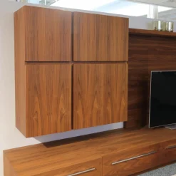 Riva1920 Wohnwände & Tv-Lowboards|Anbauwand Sipario Nussbaum Hängeelement und Wandpaneel
