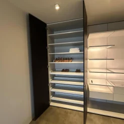 Interlübke Kleiderschränke|Ankleide Collect Plus Korpus Lack Greige Beige Front Raucheiche Dunkel Schwarz Mit Beleuchtung