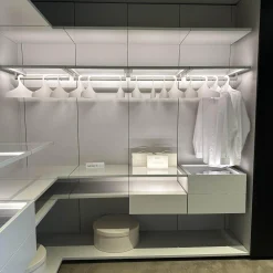 Interlübke Kleiderschränke|Ankleide Collect Plus Korpus Lack Greige Beige Front Raucheiche Dunkel Schwarz Mit Beleuchtung