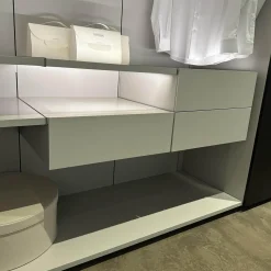 Interlübke Kleiderschränke|Ankleide Collect Plus Korpus Lack Greige Beige Front Raucheiche Dunkel Schwarz Mit Beleuchtung