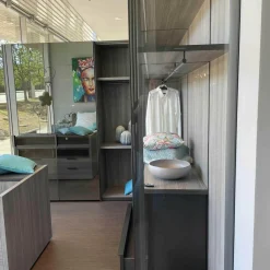 Molteni & C Kleiderschränke|Ankleide Gliss Master Korpus Böden Rückwand aus Zirbelkiefer Silber mit Beleuchtung