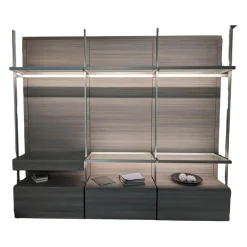 Lema Kleiderschränke|Ankleide Hangar Cabina ni Melamin Lärche Grau