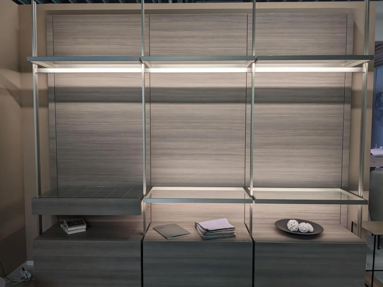 Lema Kleiderschränke|Ankleide Hangar Cabina ni Melamin Lärche Grau