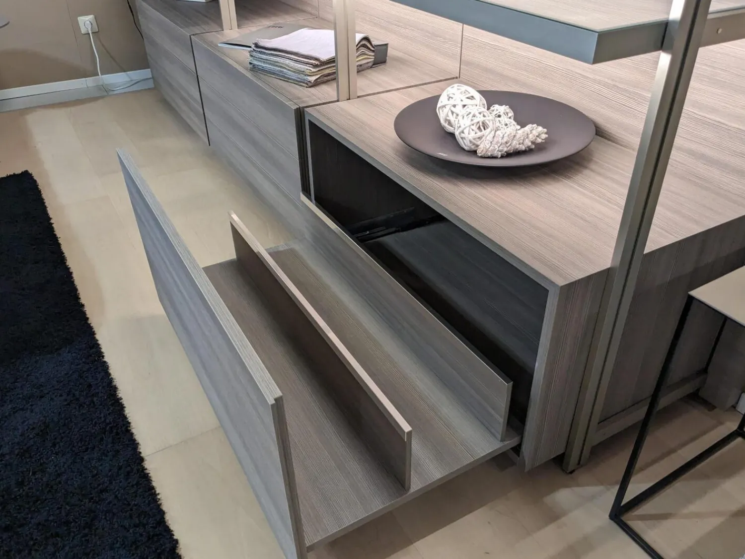 Lema Kleiderschränke|Ankleide Hangar Cabina ni Melamin Lärche Grau