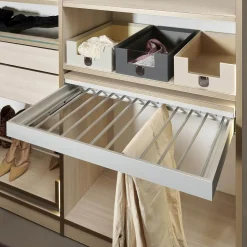 Cabinet Kleiderschränke|Ankleide Holzdekor Sockelleiste Fjord Decor Glasoptik Bronce Gebürstet Mit Insel Und Beleuchtung