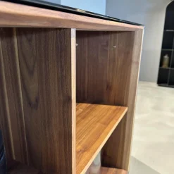 Team 7 Kommoden & Sideboards|Anrichte Cubus Pure Nussbaum Naturöl Mit Farbglas Bronze Matt