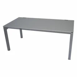 König + Neurath Schreibtische & Sekretäre|Arbeitstisch Basic 4 Platte und Plattenkante Kunststoff Uni Lichtgrau Gestell Alufarbig