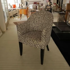 Thörmer Einzelstühle|Armlehnsessel Leo Stoff Alcantara Beige Schwarz Füße Schwarz Hochglanz