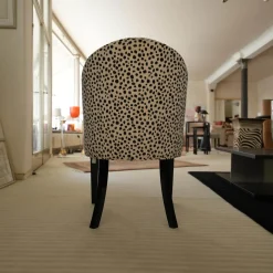 Thörmer Einzelstühle|Armlehnsessel Leo Stoff Alcantara Beige Schwarz Füße Schwarz Hochglanz