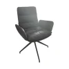 KFF Einzelstühle|Armlehnstuhl Arva 1513 A Leder PG3 Rawhide 356 Schwarz 4 Fuß Sterngestell M02 Struktur Schwarz Drehbar