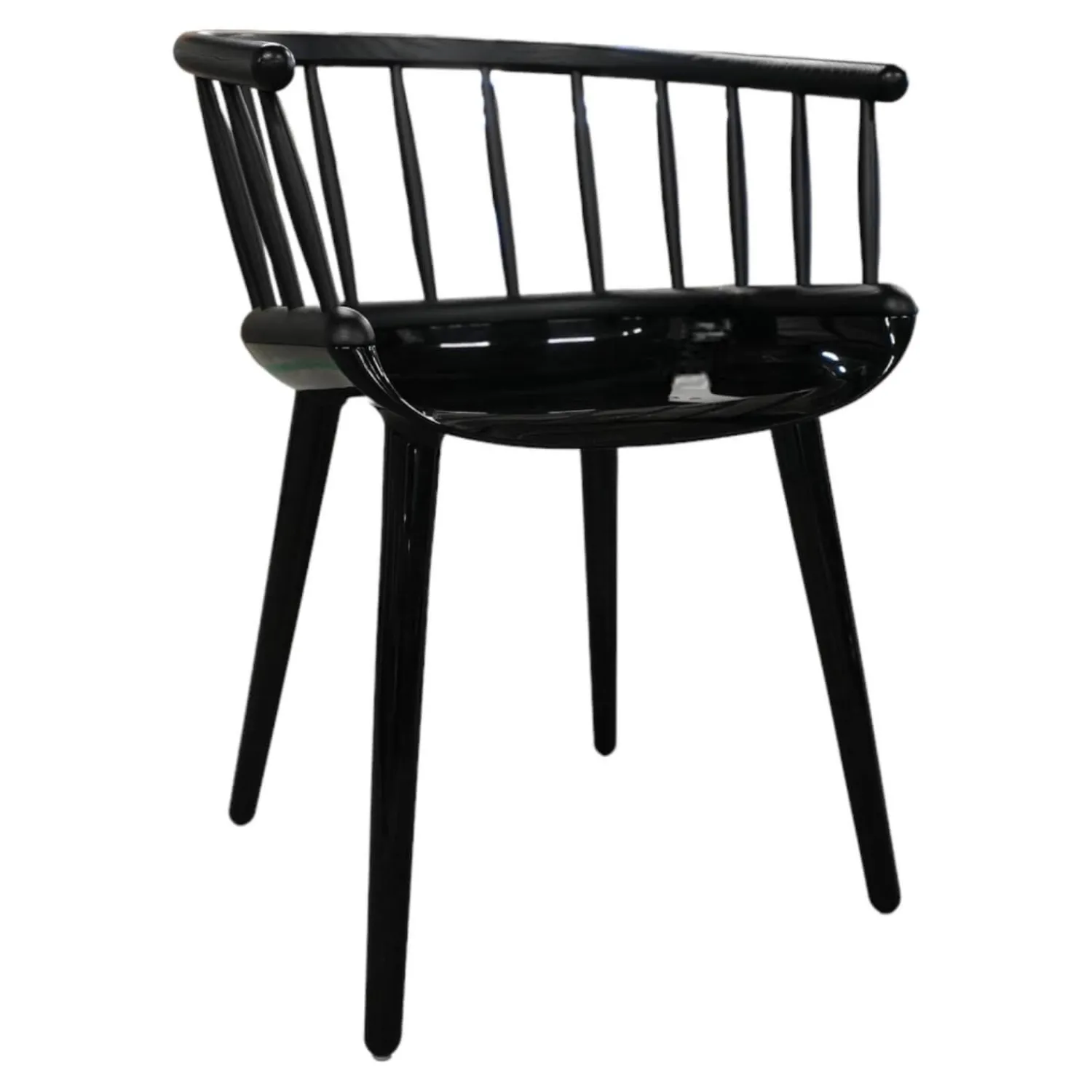 Magis Einzelstühle|Armlehnstuhl Cyborg Stick Rücken Massivholz Esche Schwarz Gestell Polycarbonat Schwarz