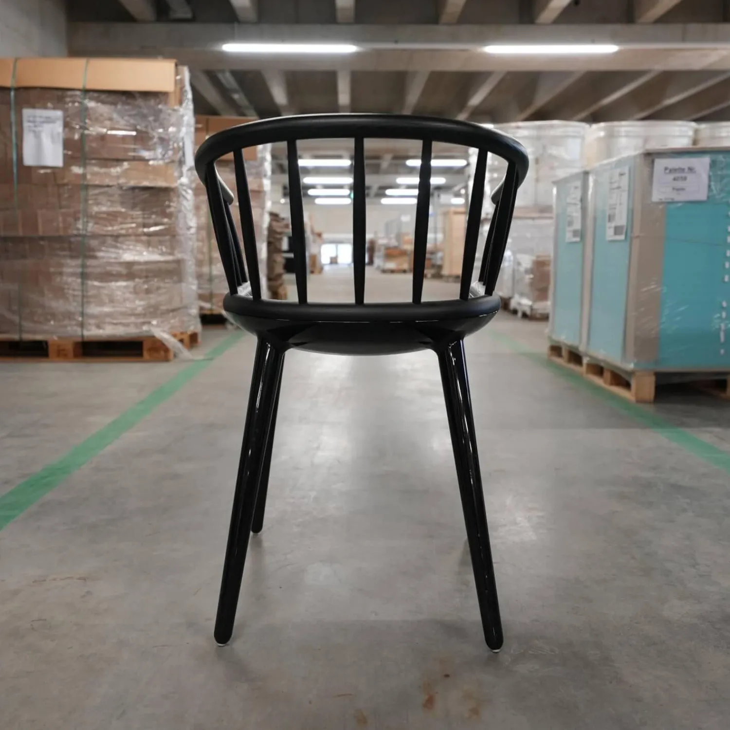 Magis Einzelstühle|Armlehnstuhl Cyborg Stick Rücken Massivholz Esche Schwarz Gestell Polycarbonat Schwarz