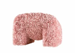 Moooi Loungesessel|Armlehnstuhl Hortensia Stoff Petal Pink Rosa Gestell Metall Kunststofffüße Schwarz Grau Mit Filzgleitern