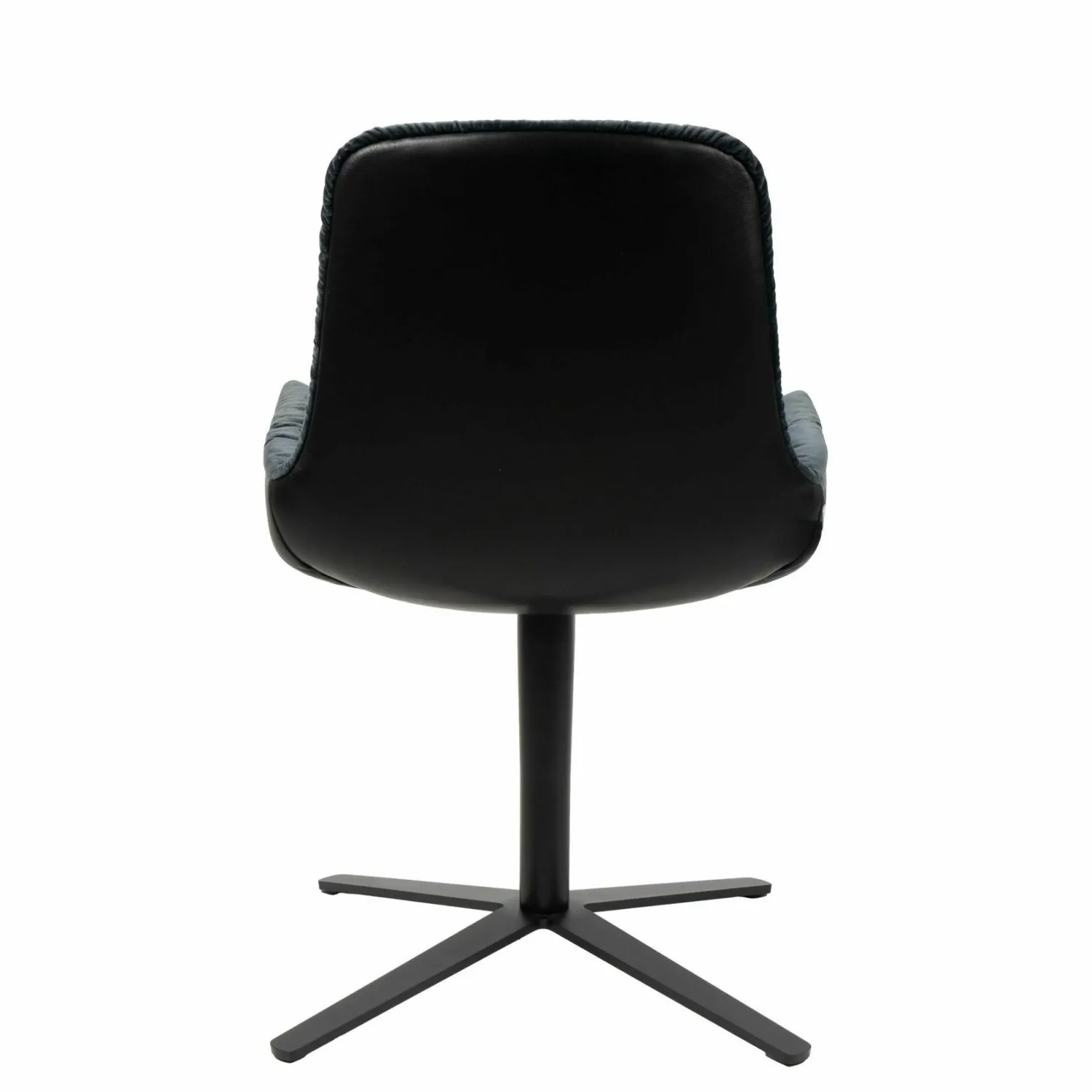 Freifrau Stuhlsets|Armlehnstuhl Leya Low Innen Stoff Harald 3 182 Dunkelblau Außen Leder Opium