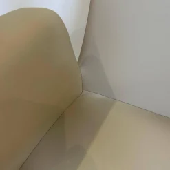 Walter Knoll Einzelstühle|Armlehnstuhl Liz 1314 Leder Ascot Pearl Beige Gestell Bronze Schwarz Matt Hoher Rücken