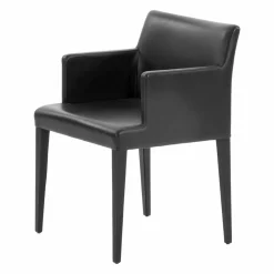 Poltrona Frau Einzelstühle|Armlehnstuhl Liz B Leder Ardesia Sc 29 Braun Struktur Buchenholz