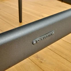 Gloster Einzelstühle|Armlehnstuhl Lounge Chair 180 Bezug Sling Anthrazit Aluminiumgestell Meteor Anthrazit Pulverbeschichtet