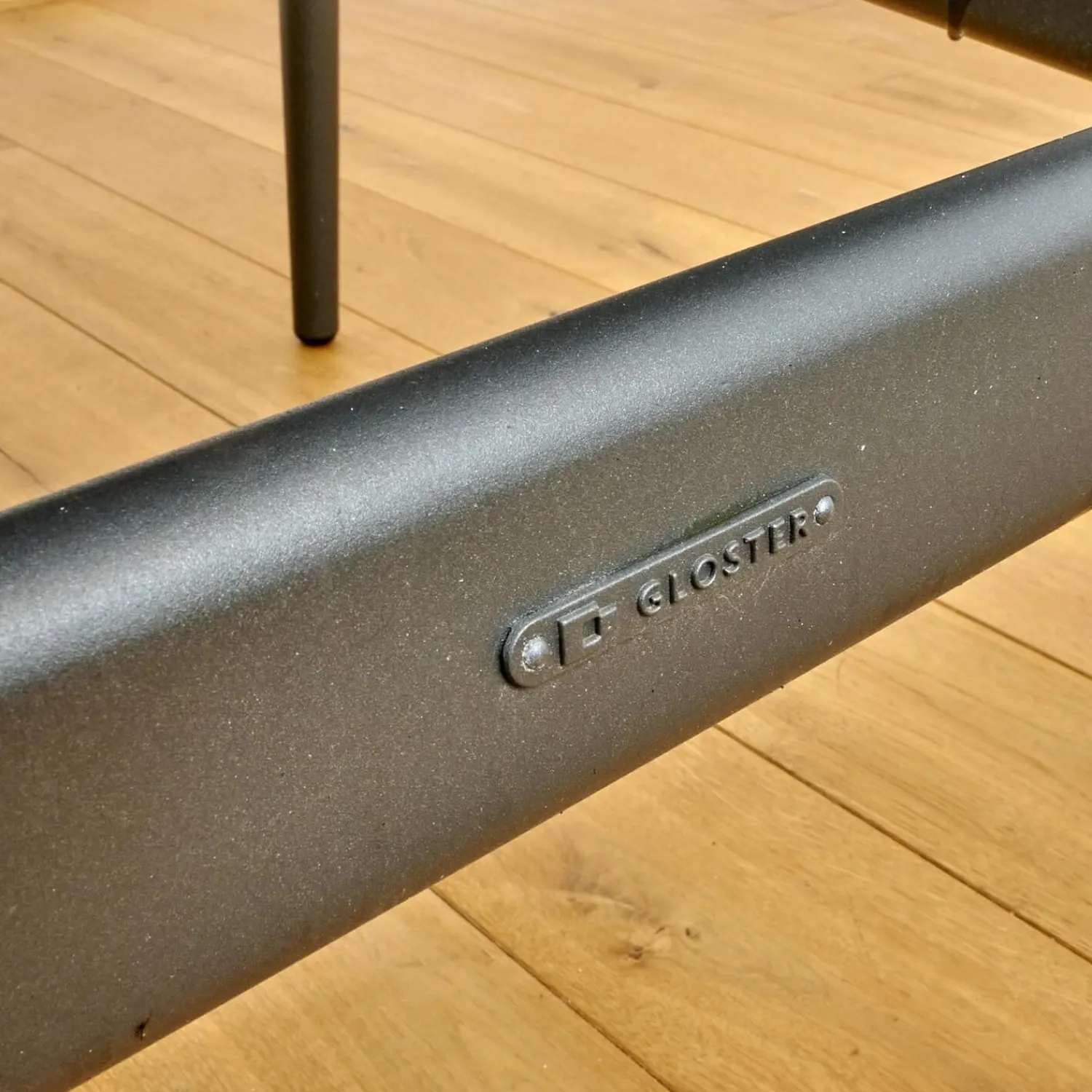 Gloster Einzelstühle|Armlehnstuhl Lounge Chair 180 Bezug Sling Anthrazit Aluminiumgestell Meteor Anthrazit Pulverbeschichtet