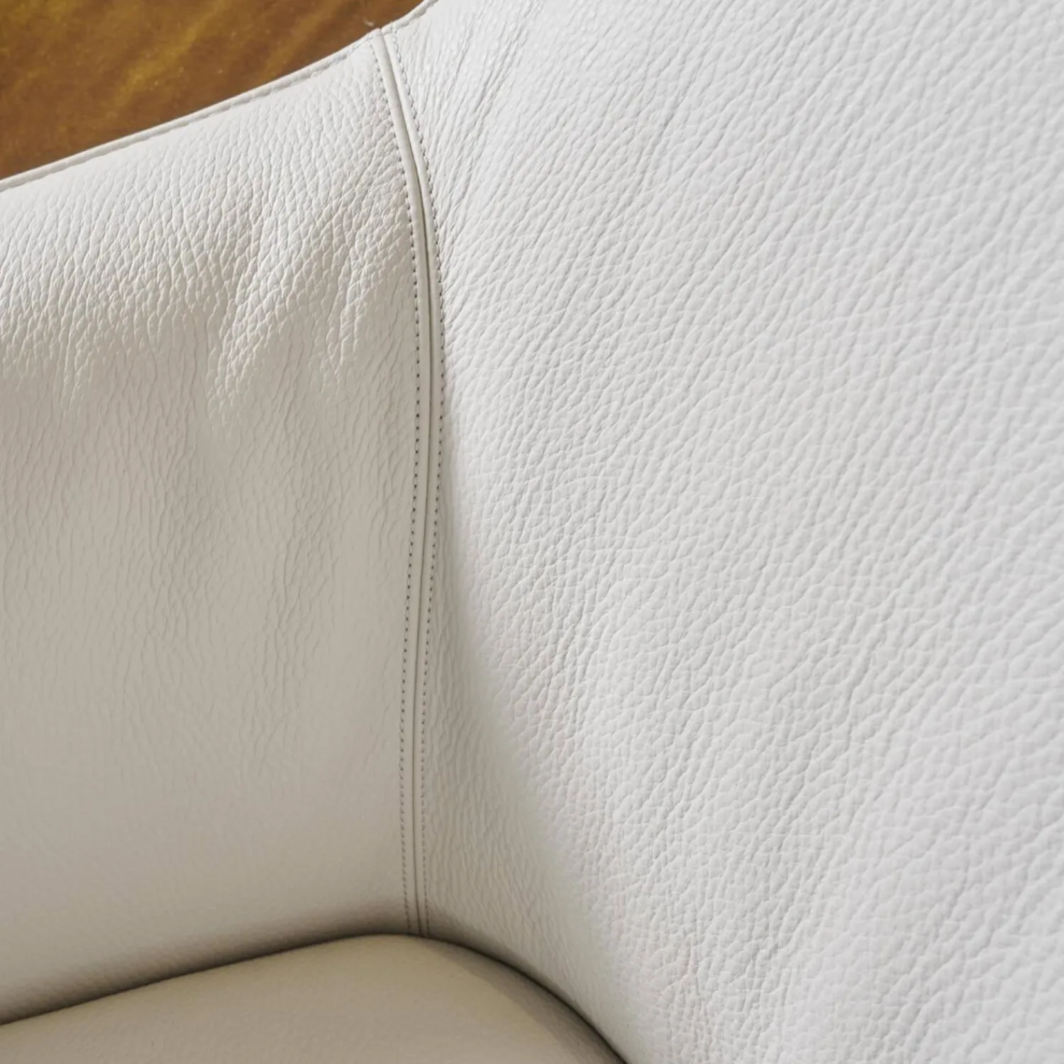 Leolux Einzelstühle|Armlehnstuhl Mara Cruz Bezug Leder Senso 9050 Pampas Weiß Drehgestell Epoxy E.220