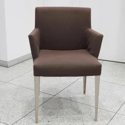 B&B Italia Einzelstühle|Armlehnstuhl Melandra Gestell A Matt Vernickelt