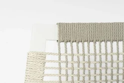 Tribù Stuhlsets|Armlehnstuhl Nodi Geflecht Canax Linen 10 Weiß Gestell Stahl Pulverbeschichtet Weiß