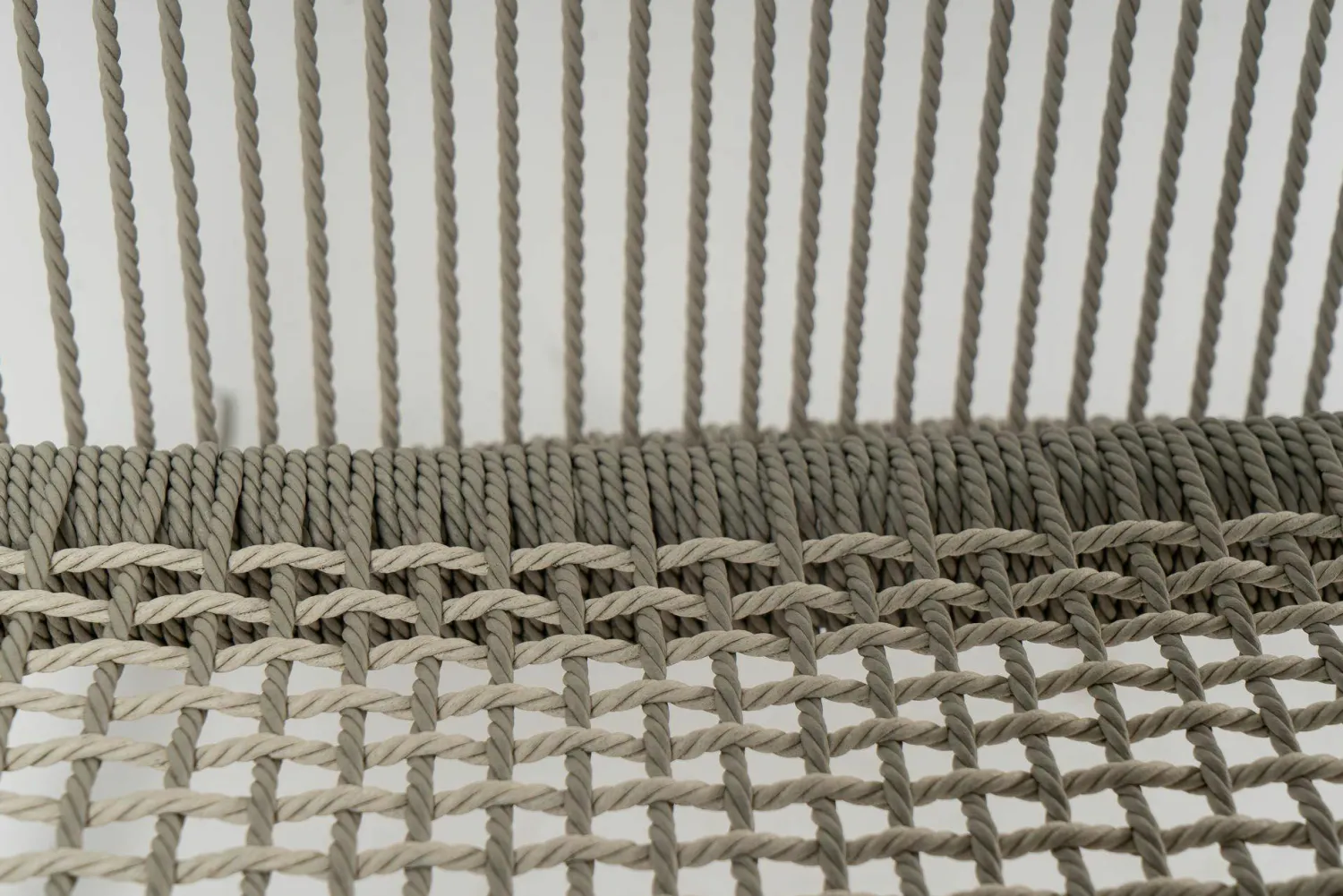 Tribù Stuhlsets|Armlehnstuhl Nodi Geflecht Canax Linen 10 Weiß Gestell Stahl Pulverbeschichtet Weiß