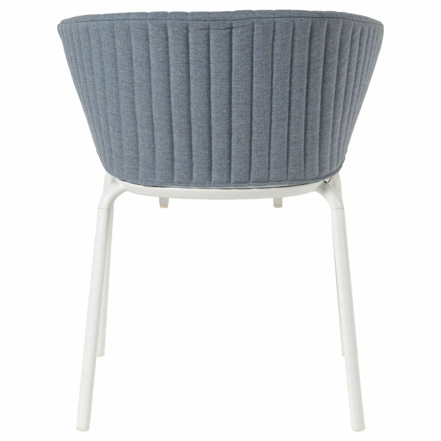 Fast Einzelstühle|Armlehnstuhl Ria 7603 Geflecht Erfoud River Range 3 Gestell Aluminium Weiss Mit Gesteppter Rückenlehne