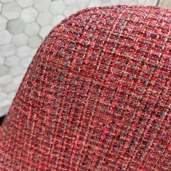 Walter Knoll Einzelstühle|Armlehnstuhl Sheru 353 10C Innen Stoff Oakworth Cassis 2949 14 Rosa Rot Außen Vintage Night Blue Schwarz Gestell Schwarz