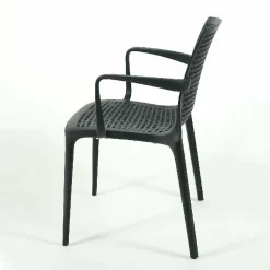 Brunner Gartenstühle|Einzelstühle|Armlehnstuhl Twin Sitz- und Rückenfläche Netzstruktur Anthrazit