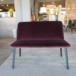 Montis Bänke|Bank Back Me Up Two Stoff Harald 382 Rot Gestell Eiche Carbon Anthrazit