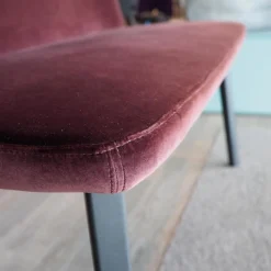 Montis Bänke|Bank Back Me Up Two Stoff Harald 382 Rot Gestell Eiche Carbon Anthrazit