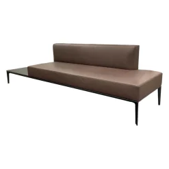 Walter Knoll Bänke|Bank Bench Jaan Leder Select 1356 Braun Board Fenix Schwarz