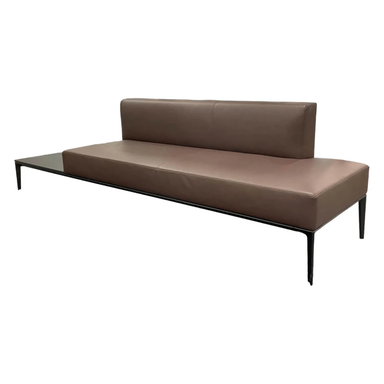 Walter Knoll Bänke|Bank Bench Jaan Leder Select 1356 Braun Board Fenix Schwarz