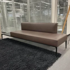 Walter Knoll Bänke|Bank Bench Jaan Leder Select 1356 Braun Board Fenix Schwarz