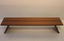 Schönbuch Bänke|Bank Bench Massivholz Mit Mittelfuge 01. Nussbaum Matt